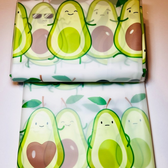 Avocado Dudes Peva Shower Curtain Hat Sunglasses Mustache Fun - Picture 13 of 16